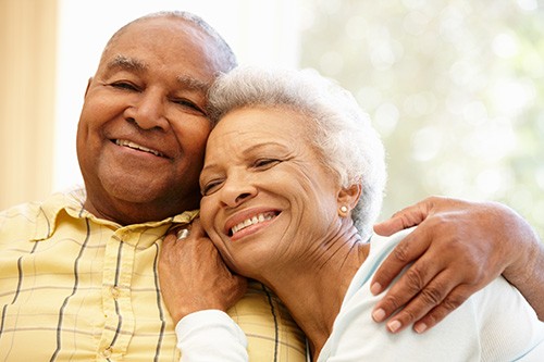 Handcrafted Dentures - Older Couple Smiling